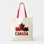 Canada Skyline Gradient Maple Leaf Patriotic Tragetasche (Rückseite)