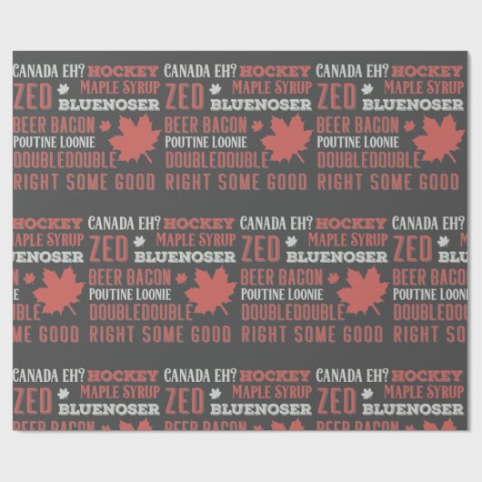 Canada Slang Subway Art Geschenkpapier (Flach)