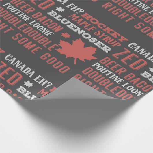 Canada Slang Subway Art Geschenkpapier (Ecke)