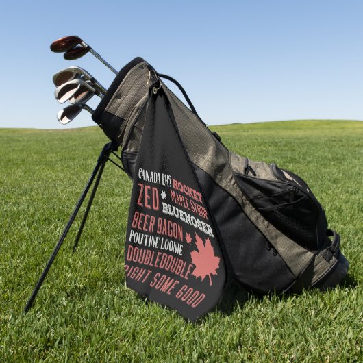 Canada Slang Subway Art Golfhandtuch (Gras)