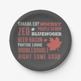 Canada Slang Subway Art Pappteller
