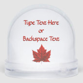 Canada Snow Globe Custom Canada Snowglobe Schneekugeln (Rückseite)