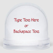 Canada Snow Globe Custom Canada Snowglobe Schneekugeln (Rückseite)