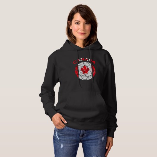 Canada Soccer 2022 Kids canadian Flag for Football Hoodie (Vorne ganz)