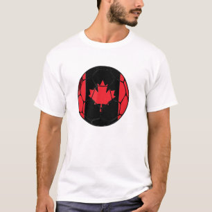 Canada Soccer Ball Flag Jersey Futbol Canadian Foo T-Shirt