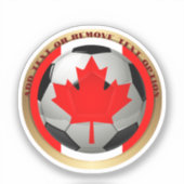 Canada Soccer Ball Sports Aufkleber (Vorderseite)