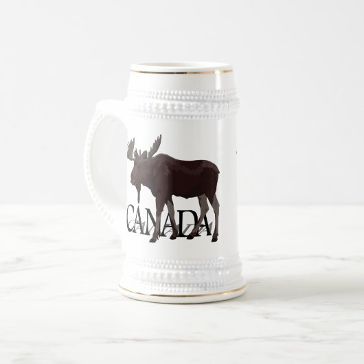 Canada Souvenir Beer Tasse Canada Moose Beer Stein (Vorderseite Links)