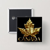 Canada Souvenir Button Gold Canada Buttons Geschen (Vorne & Hinten)
