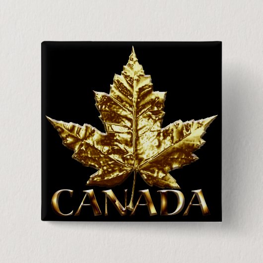 Canada Souvenir Button Gold Canada Buttons Geschen (Vorderseite)