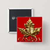 Canada Souvenir Button Gold Medal Canada Buttons (Vorne & Hinten)