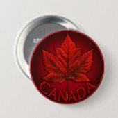 Canada Souvenir Buttons Canada Flag Maple Leaf But (Vorne & Hinten)