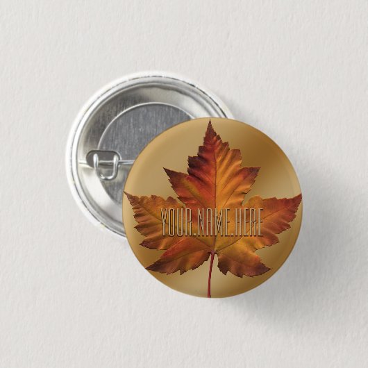 Canada Souvenir Buttons Canada Maple Leaf Button (Vorne & Hinten)