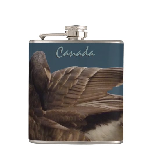 Canada Souvenir Flask Custom Canada Goose Flask Flachmann (Vorderseite)