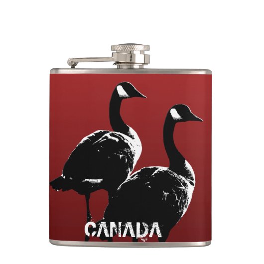 Canada Souvenir Flask Custom Canada Goose Flask Flachmann (Vorderseite)