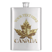Canada Souvenir Flask Custom Gold Canada Flask Flachmann (Vorderseite)