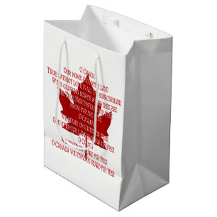 Canada Souvenir Geschenktaschen Kanada Anthem Gesc Mittlere Geschenktüte