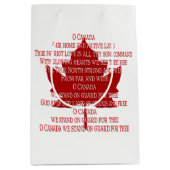 Canada Souvenir Geschenktaschen Kanada Anthem Gesc Mittlere Geschenktüte (Vorderseite)