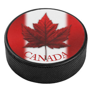 Canada Souvenir Hockey Puck Classic Maple Leaf