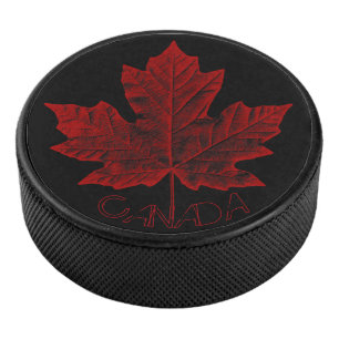 Canada Souvenir Hockey Puck Vintag Red