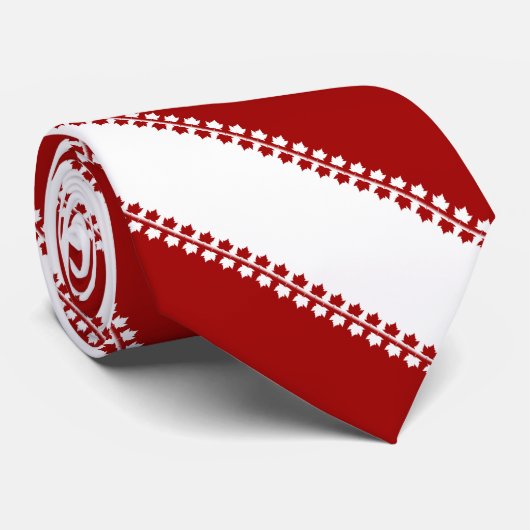 Canada Souvenir Krawatte Red Maple Leaf Canada Nec (Gerollt)