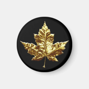 Canada Souvenir Kühlschrankmagnet Gold Maple Leaf 