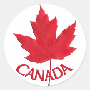 Canada Souvenir Stickers Red Maple Leaf Stickers