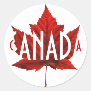Canada Souvenir Stickers Red Maple Leaf Stickers