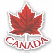 Canada Souvenir Stickers Red Maple Leaf Stickers Aufkleber (Vorderseite)