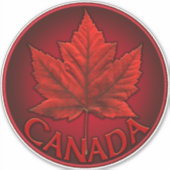 Canada Souvenir Stickers Red Maple Leaf Stickers Aufkleber (Vorderseite)
