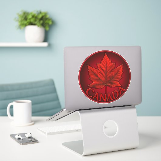 Canada Souvenir Stickers Red Maple Leaf Stickers Aufkleber (Laptop auf Schreibtisch)