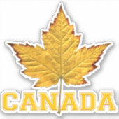 Canada Souvenir Stickers Sporty Maple Leaf Decal Aufkleber (Vorderseite)