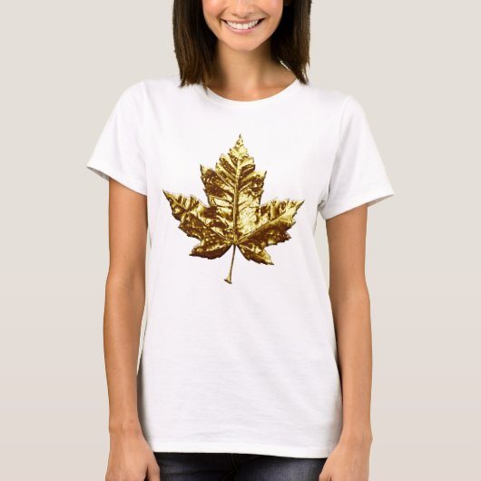 Canada Souvenir T - Shirt Gold Maple Leaf (Vorderseite)