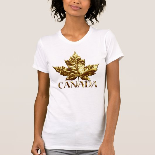 Canada Souvenir T - Shirt Gold Maple Leaf (Vorderseite)