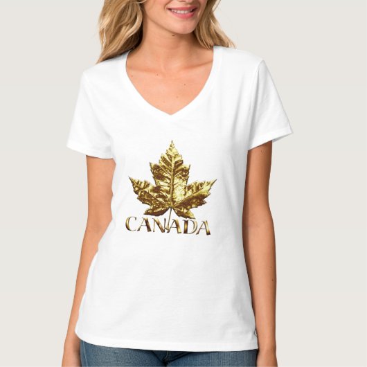 Canada Souvenir T - Shirt Gold Maple Leaf (Vorderseite)