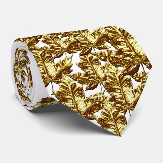 Canada Souvenir Tie Fun Gold Canada Maple Leaf Tie Krawatte (Gerollt)