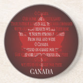 Canada Souvenir Untersetzer Canada Anthem Unterset (Vorne)