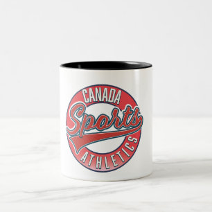 Canada Sports Athletic Red Logo Zweifarbige Tasse