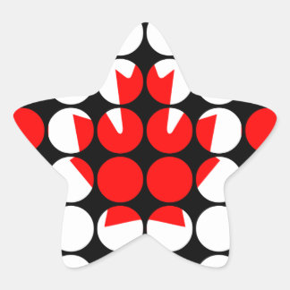 Canada Stylish Girly Chic Polka Dot Canadian Flag Stern-Aufkleber