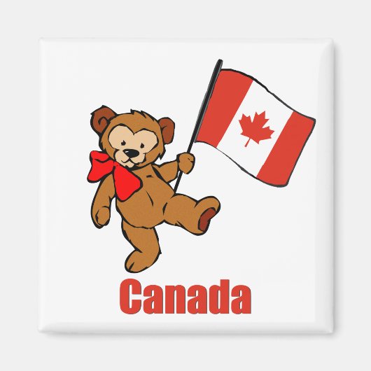 Canada Teddy Bear Magnet (Vorne)