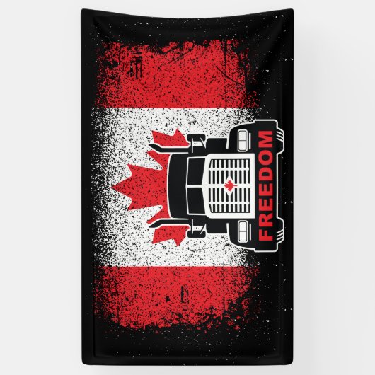 Canada Trucker Freedom Convoy 2022 Banner (Vertikal)