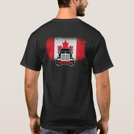 Canada Trucker Freedom Convoy 2022 T-Shirt (Rückseite)