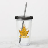 Canada Tumbler Personalisiert Varsity Canada Gifts Acryltrinkbecher (Rückseite)