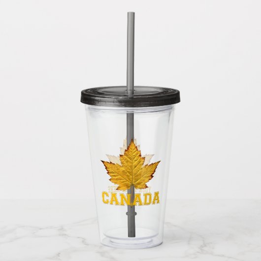Canada Tumbler Personalisiert Varsity Canada Gifts Acryltrinkbecher (Vorderseite)