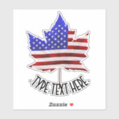 Canada USA Stickers Personalisiert Souvenir Sticke Aufkleber (Blatt)