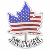 Canada USA Stickers Personalisiert Souvenir Sticke Aufkleber (Vorderseite)