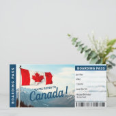 Canada Vacation Gift Boarding Pass Ticket (Stehend Vorderseite)