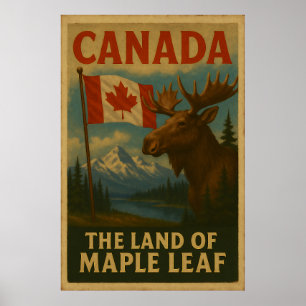 Canada Vintage Travel Art Poster