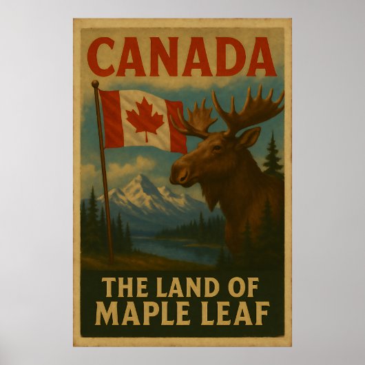 Canada Vintage Travel Art Poster (Vorne)