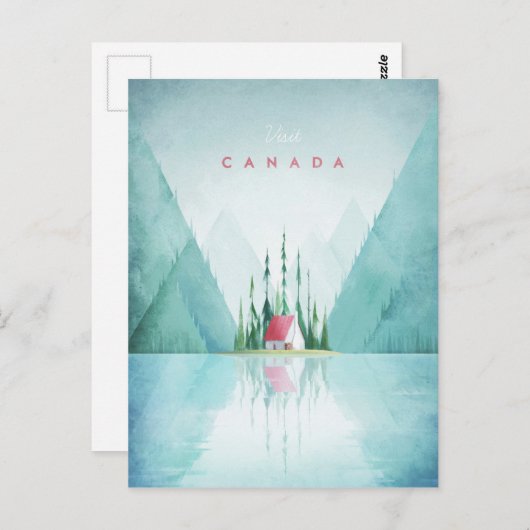 Canada Vintage Travel Poster - Art Postkarte (Vorne/Hinten)