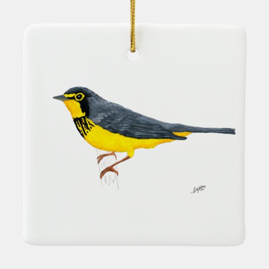 Canada Warbler Keramikornament (Rückseite)